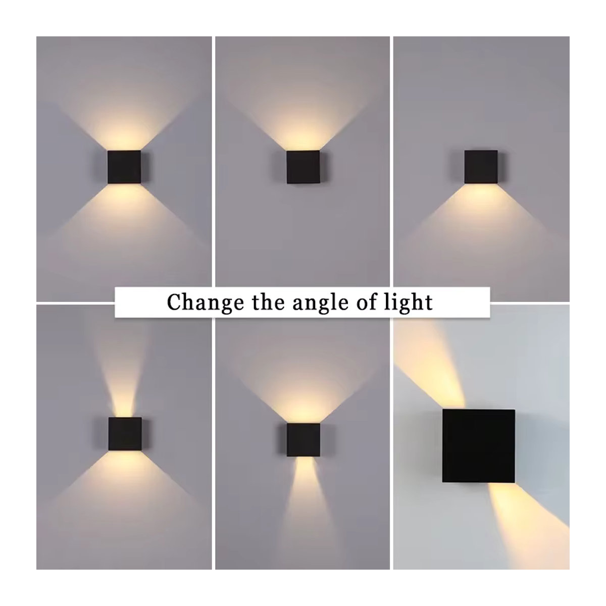 MANVIV LIGHTING LED-Wandleuchte in Schwarz, minimalistisches Design für Innen und Außen, 7 W, verstellbare Lichtrichtung nach oben und unten - Bild 3