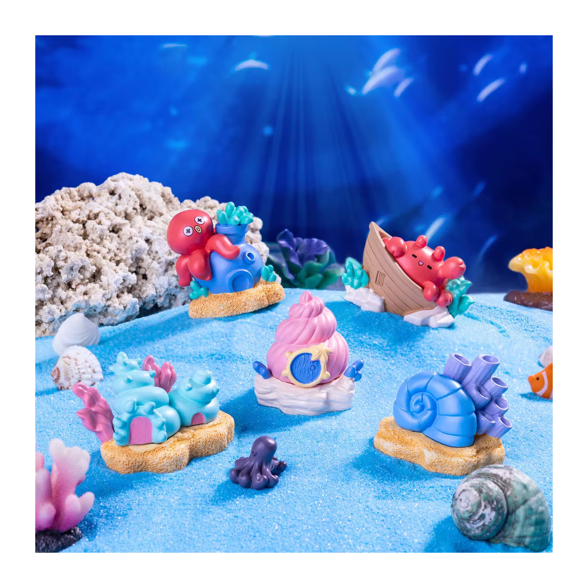 Maritimer Ozeanhaus Aquarium Dekor aus Kunststoff, Mehrfarbige Miniaturfigur für Bonsai und Fairy Garden - Bild 2