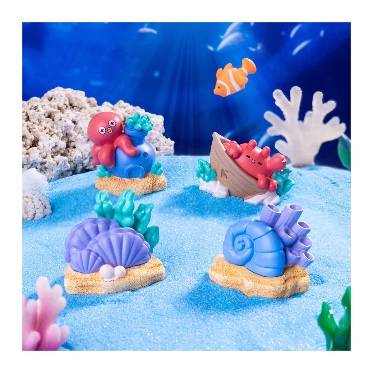 Maritimer Ozeanhaus Aquarium Dekor aus Kunststoff, Mehrfarbige Miniaturfigur für Bonsai und Fairy Garden - Bild 3