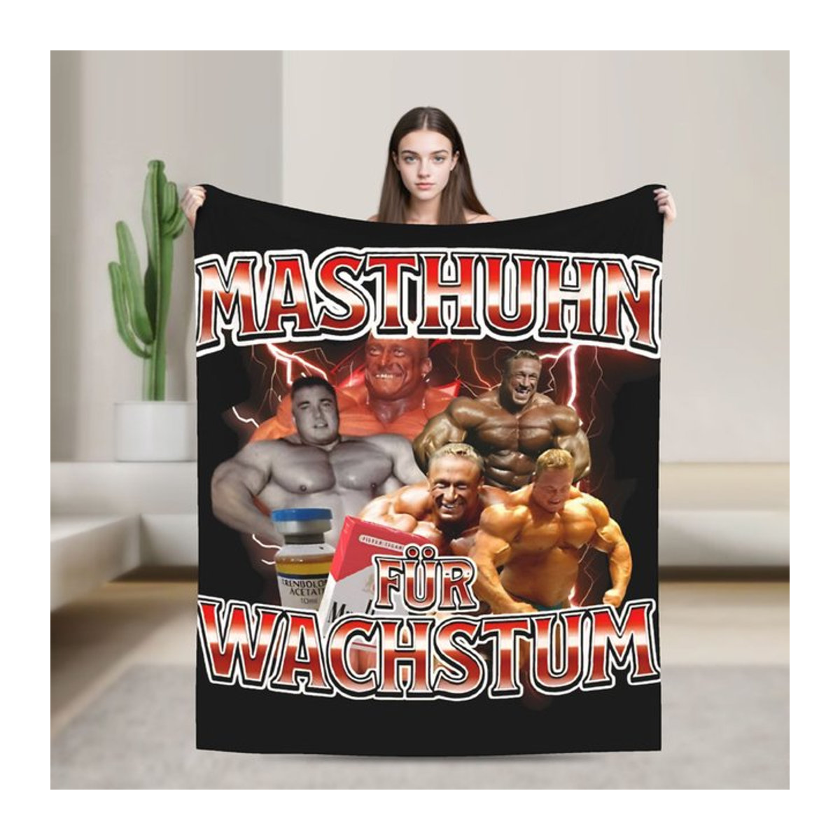 Markus Rühl Flanell-Tagesdecke in Schwarz als weiche und flauschige Bettabdeckung oder Sofa-Decke - Bild 1