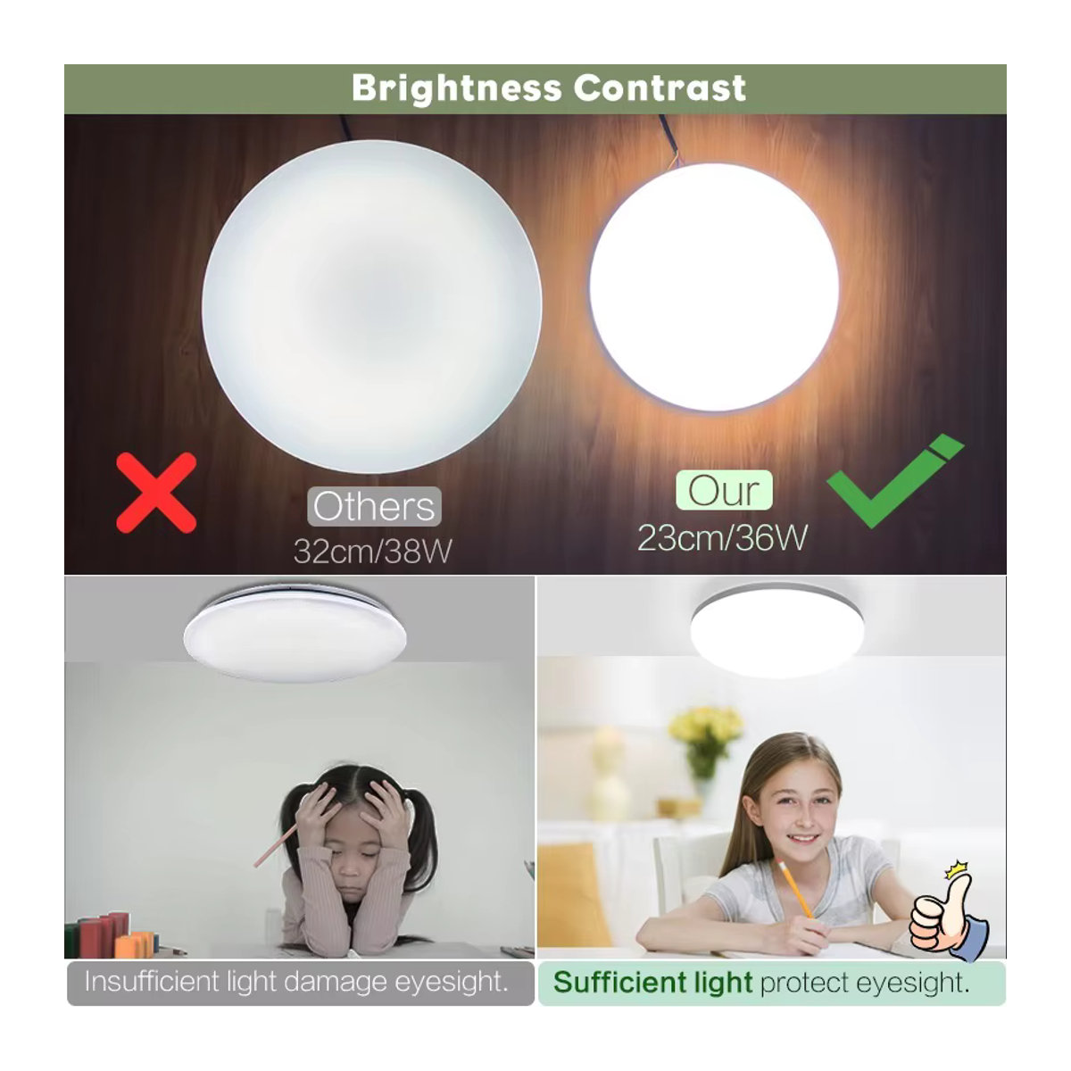 Marpou LED Deckenleuchte Kronleuchter in Weiß für Wohnzimmer Schlafzimmer und Küche mit minimalistischem Design und 48W - Bild 2