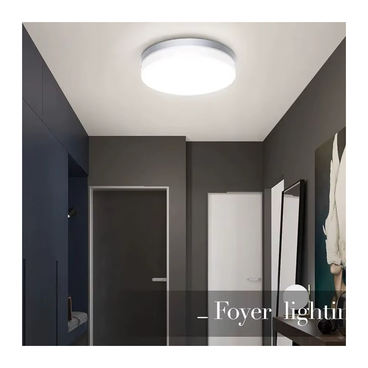 Marpou LED Deckenleuchte Kronleuchter in Weiß für Wohnzimmer Schlafzimmer und Küche mit minimalistischem Design und 48W - Bild 4