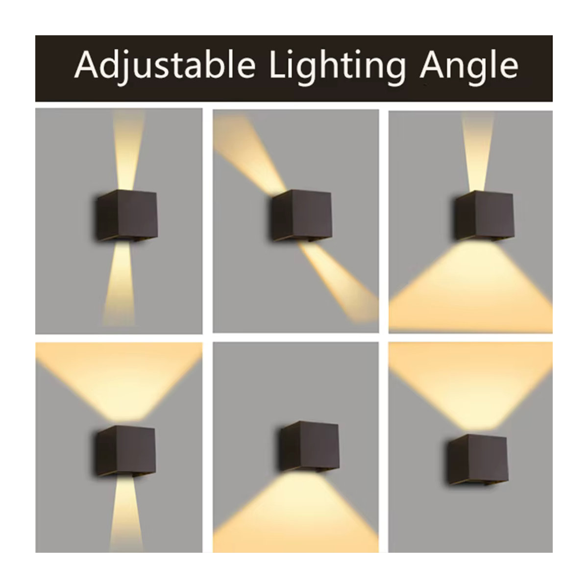 MARPOU LED-Wandleuchte Schwarz Modern IP65 Wasserdicht für Außen und Innen mit 9 W und Up-and-Down Lichteffekt - Bild 3
