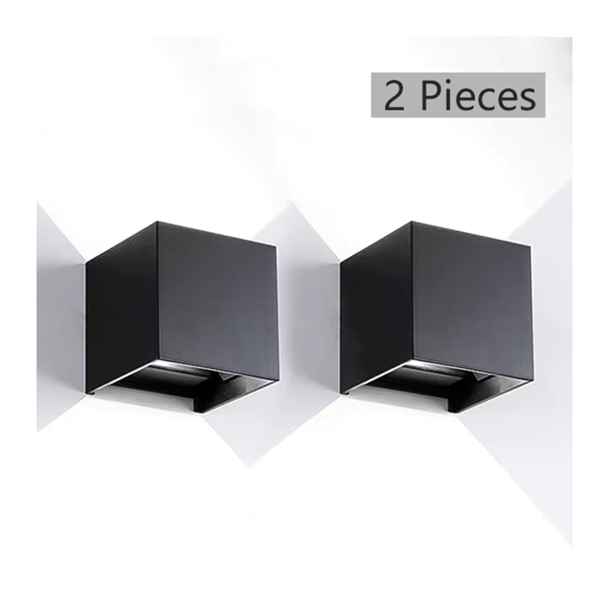 MARPOU LED-Wandleuchte Schwarz Modern IP65 Wasserdicht für Außen und Innen mit 9 W und Up-and-Down Lichteffekt - Bild 5