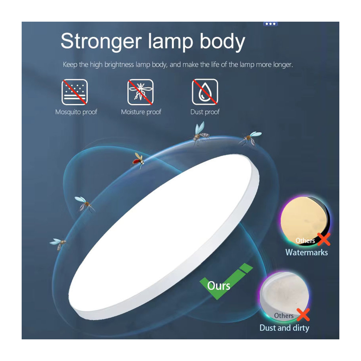 MARPOU Smart LED-Deckenleuchte in Weiß, moderne minimalistische Deckenlampe mit App- und Fernbedienungsteuerung für Wohnzimmer und Schlafzimmer - Bild 3
