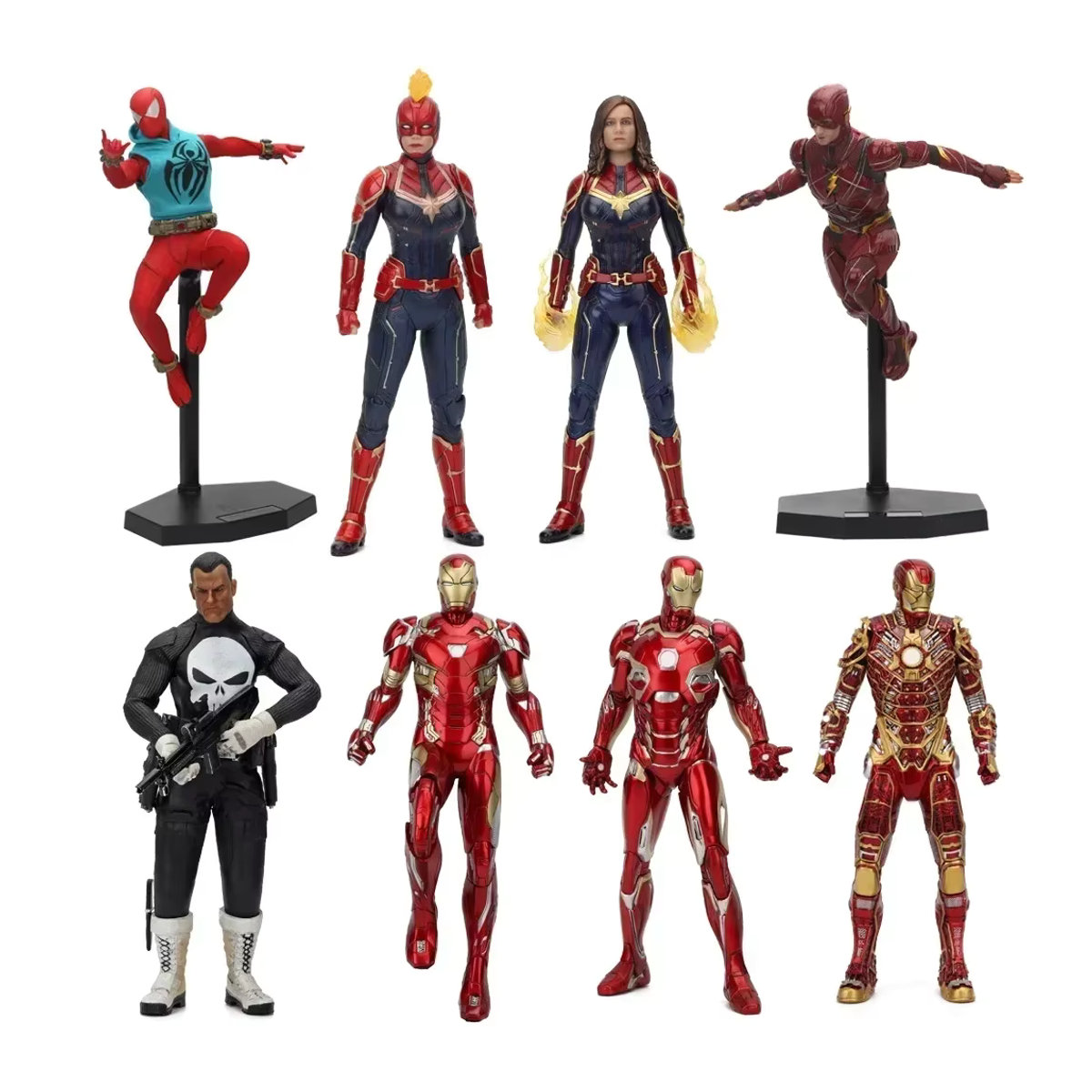 Marvel Iron Man Mk46 und Spiderman Sammelfiguren im Maßstab 1/6 aus Kunststoff, Höhe: 30 cm, mehrfarbig - Bild 1