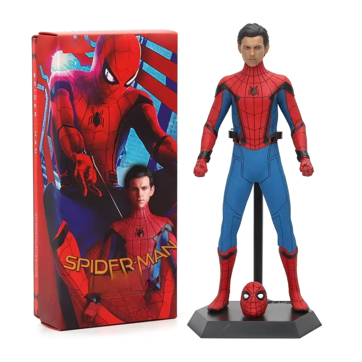 Marvel Iron Man Mk46 und Spiderman Sammelfiguren im Maßstab 1/6 aus Kunststoff, Höhe: 30 cm, mehrfarbig - Bild 2