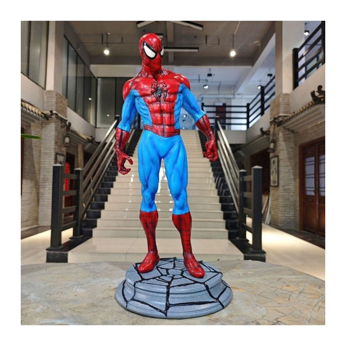 Marvel Spider Man Figur 1/3 Ganzkörperporträt aus Kunstharz, mehrfarbig, Höhe: 50 cm - Bild 1