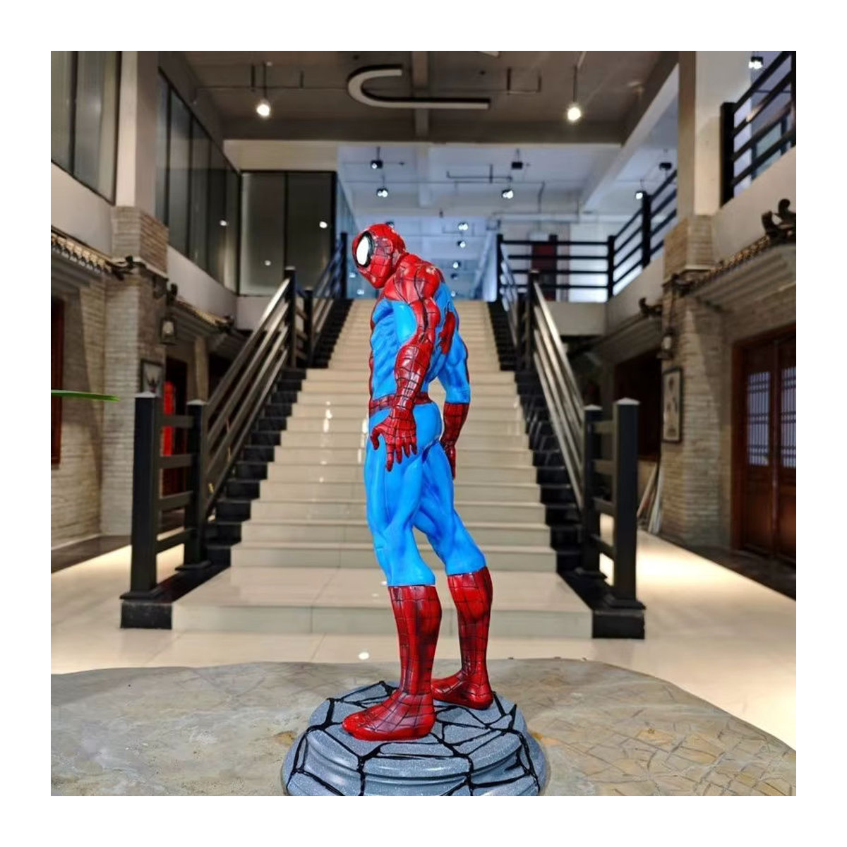 Marvel Spider Man Figur 1/3 Ganzkörperporträt aus Kunstharz, mehrfarbig, Höhe: 50 cm - Bild 4