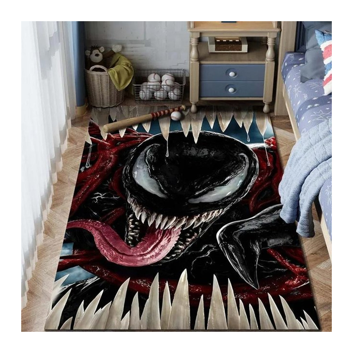 Marvel Venom Print Teppich Schwarz B/T: 60 x 40 cm - Bild 1