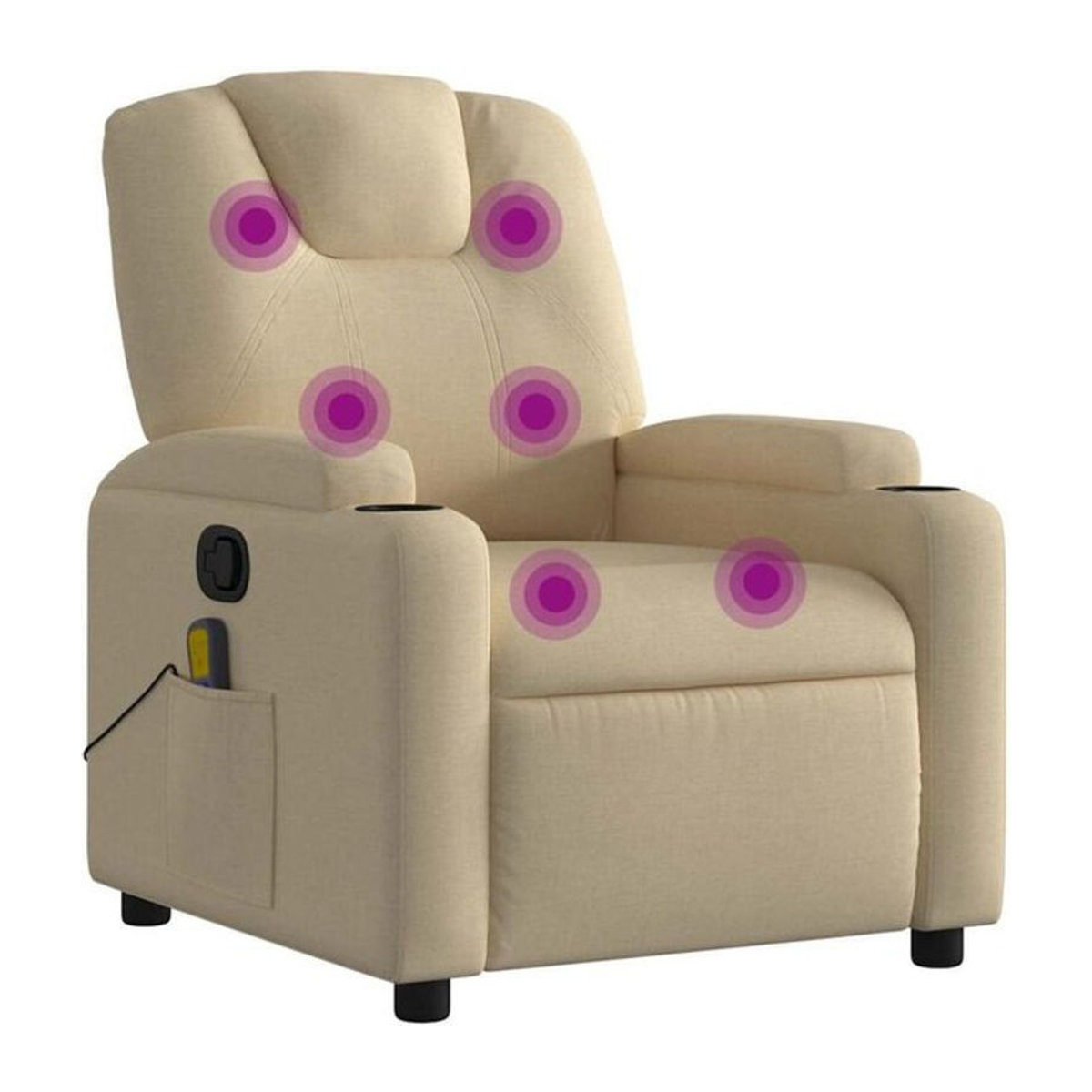 Massagesessel vidaxl in Beige aus Stoff und Polyester im modernen Design als Fernsehsessel - Bild 1