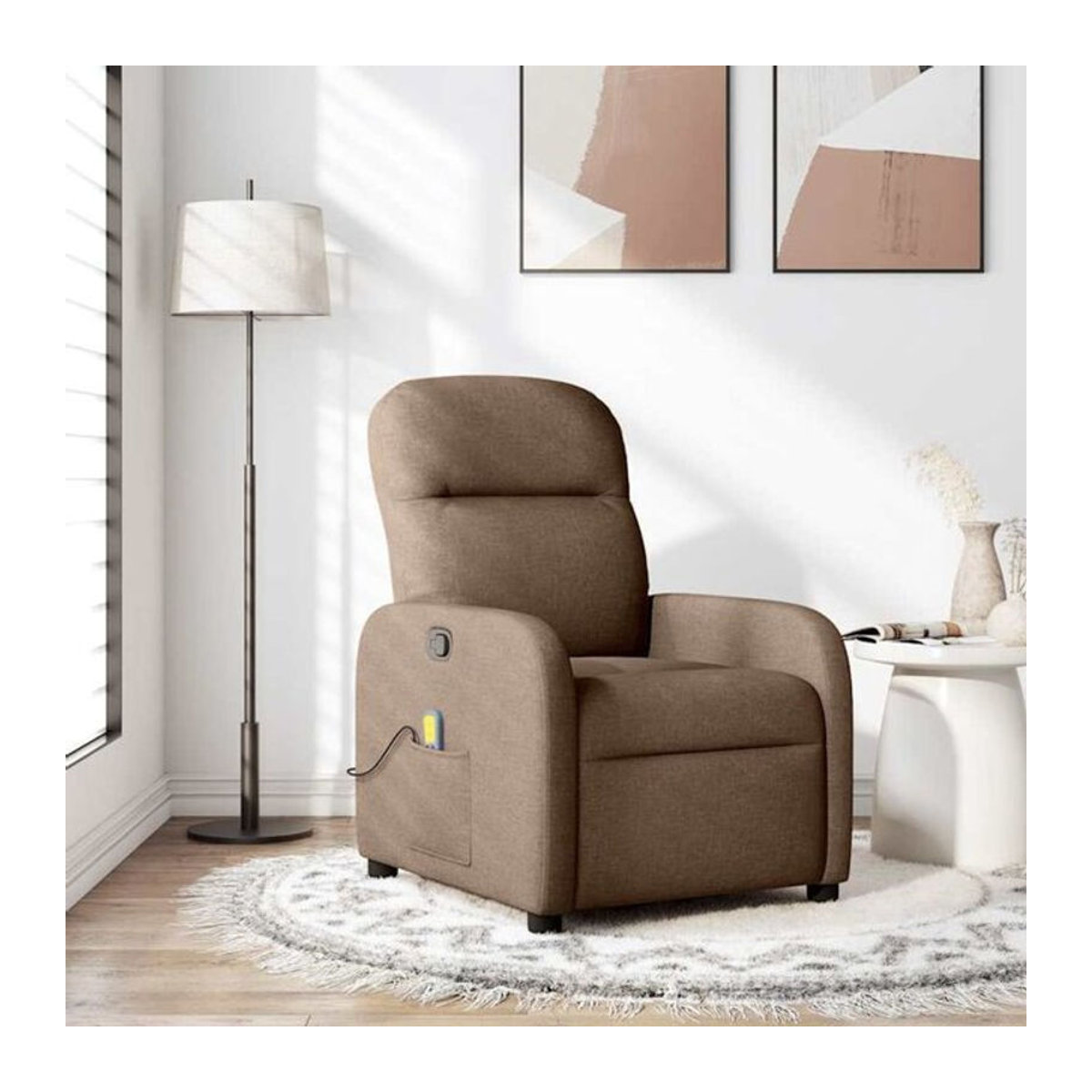 Massagesessel vidaxl in Braun aus Stoff mit modernem Design als Fernsehsessel - Bild 1