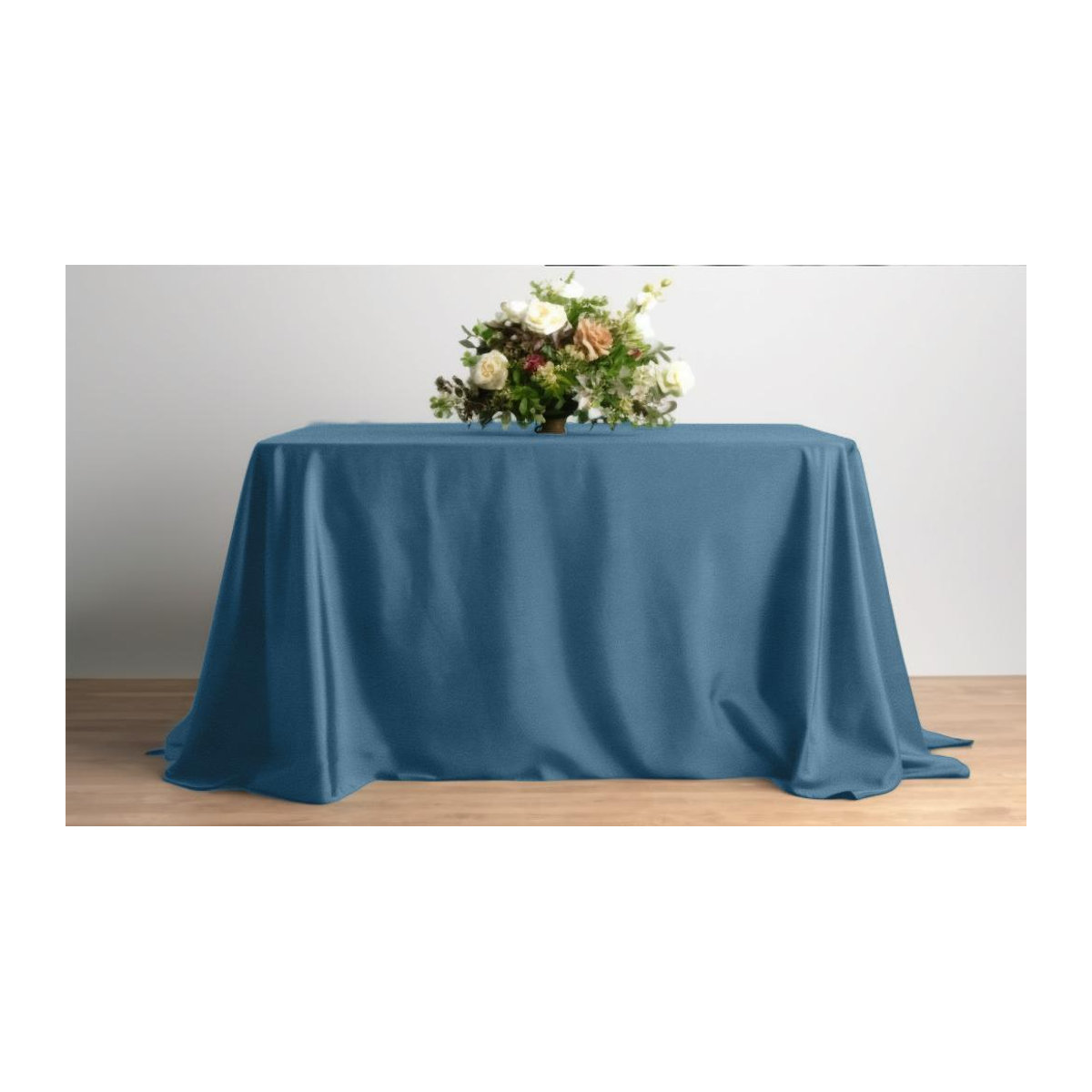 Matte Samt-Tischdecke Blau B/T: 230 x 230 cm - Bild 4