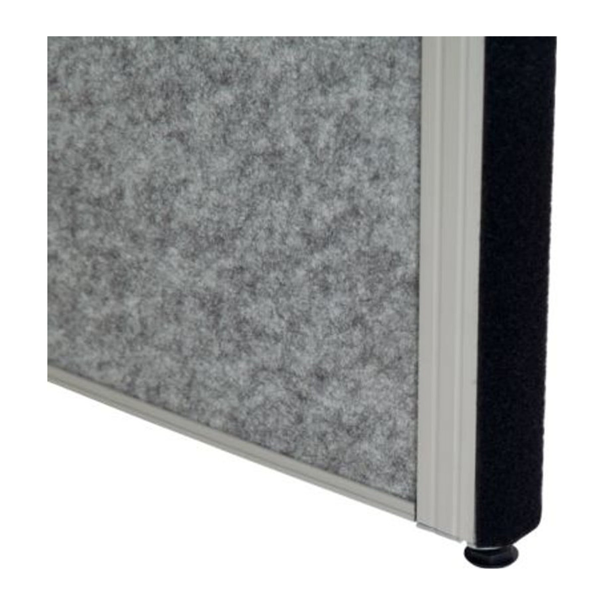 Maul connecto Stellwandsystem auf Rollen mit Whiteboard, Akustikvlies und Textiloberfläche, Farbe: Silber/Multicolor, H 180 x B 100 cm - Bild 2