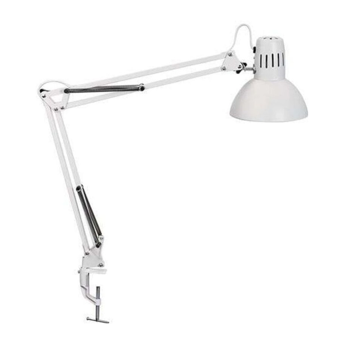 Maul LED-Klemmleuchte Study Tischlampe aus Metall in Weiß mit E27 Fassung, Höhe: 44 cm - Bild 1