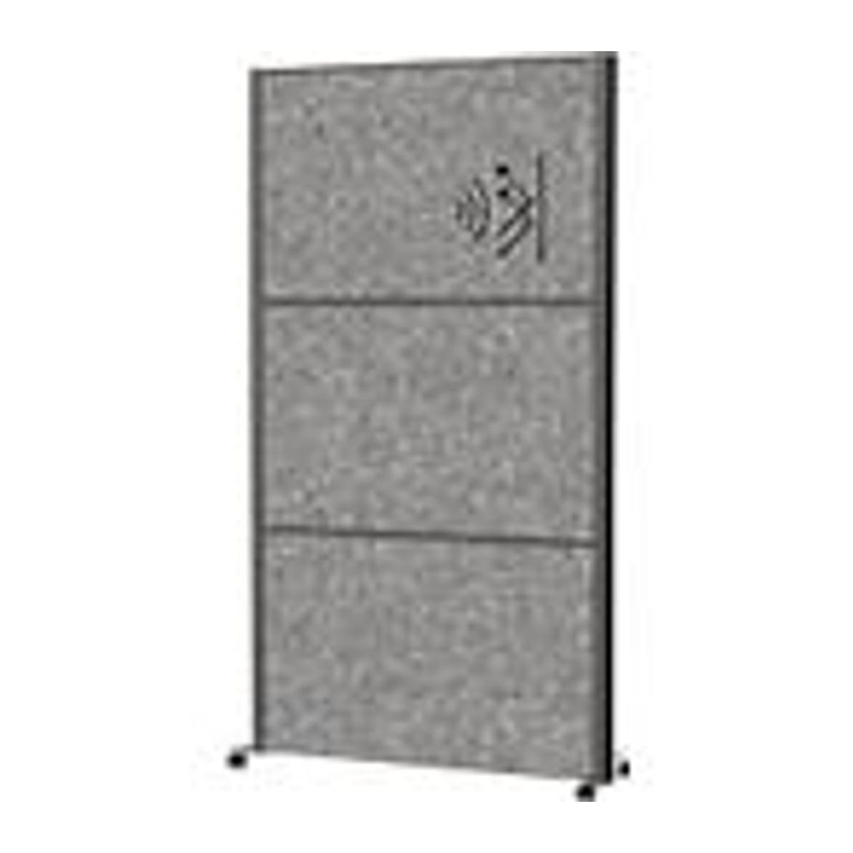 Maul Stellwandsystem MAULconnecto mit 3 Akustikvlies-Steckmodulen in Anthrazit und Grau, H 1800 x B 1000 mm - Bild 2