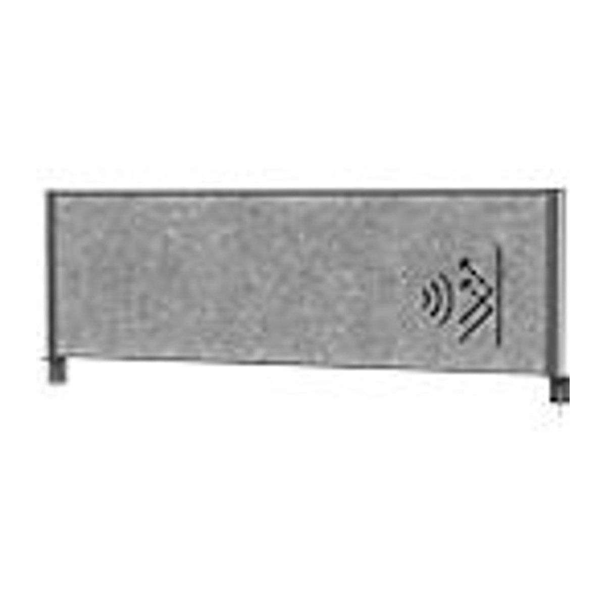 Maulconnecto Akustik-Tischtrennwand aus Akustikvlies mit Aluminiumprofil, Farbe: Dunkelgrau/Anthrazit, B: 160 cm, H: 50 cm - Bild 2