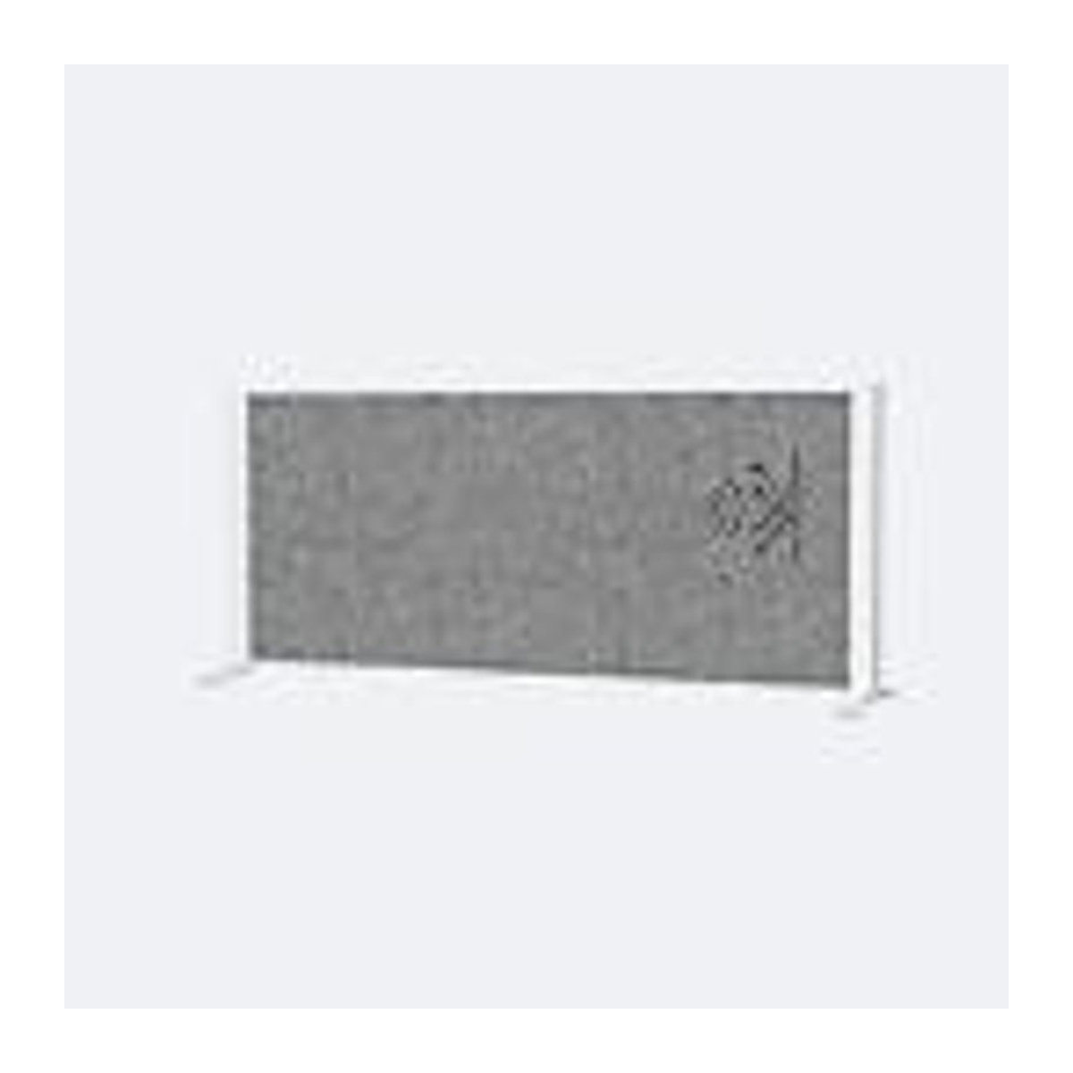MAULconnecto Akustik-Tischtrennwand mit Standfüßen, B: 120 cm, T: 4 cm, H: 50 cm, Akustikvlies und Metall in Dunkelgrau und Weiß - Bild 2