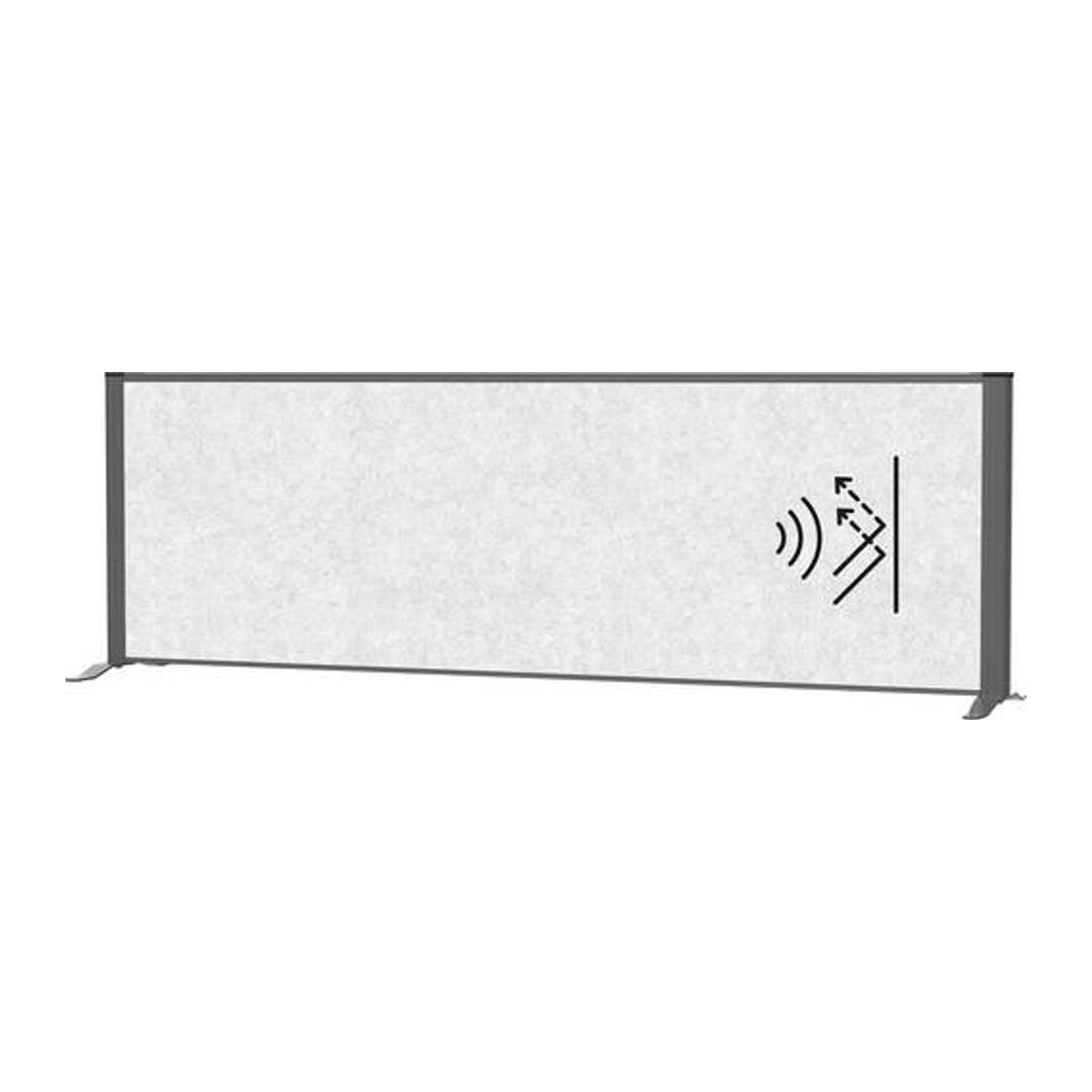 MAULconnecto Akustik-Tischtrennwand Raumgliederung mit Standfüßen, Farbe Hellgrau/Anthrazit, B: 160 cm, H: 52,75 cm - Bild 1