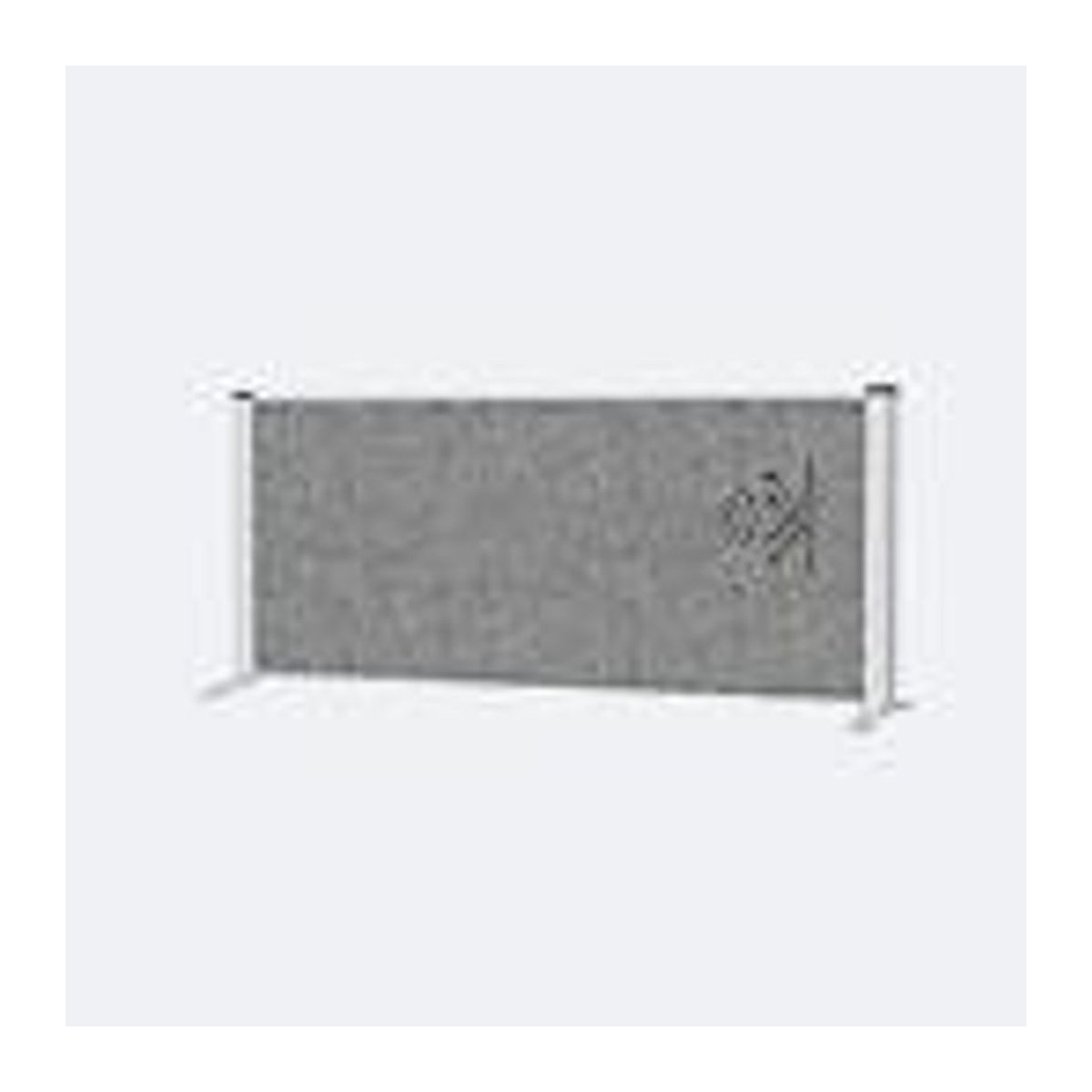 MAULconnecto Akustik-Tischtrennwand zur Raumgliederung mit Standfüßen, Farbe: Dunkelgrau/Silber, B: 120 cm, H: 52,75 cm - Bild 2