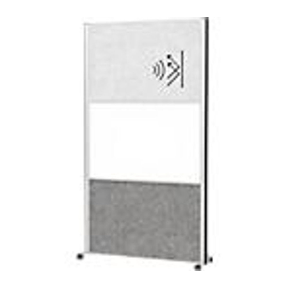 MAULconnecto Stellwandsystem mit Akustikvlies und Whiteboard, Silber, H 1800 x B 1000 mm - Bild 2