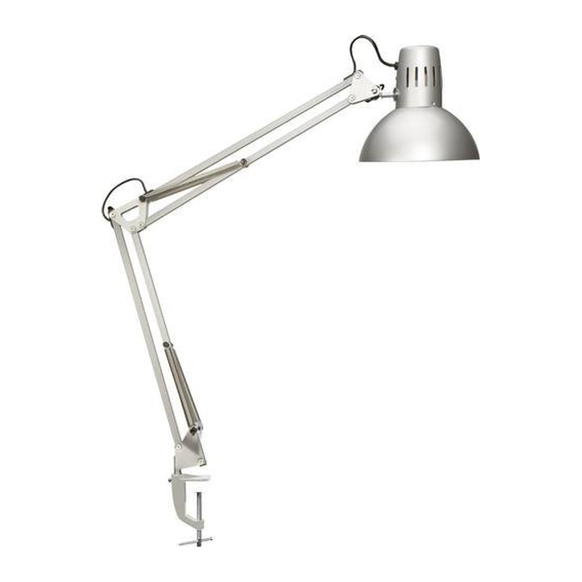 Maulstudy Klemmleuchte aus Metall in Silber mit E27 Fassung für 60W Energiesparlampen - Bild 1