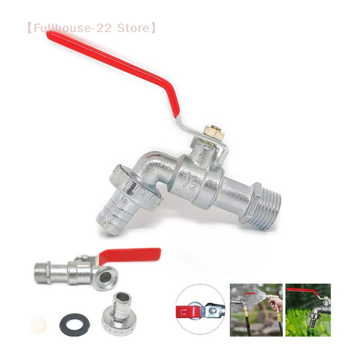 MAX-22 Gartenbewässerung Messing Wasserhahn mit 1/2 Zoll Einzelauslassventil für IBC Tanks - Bild 1