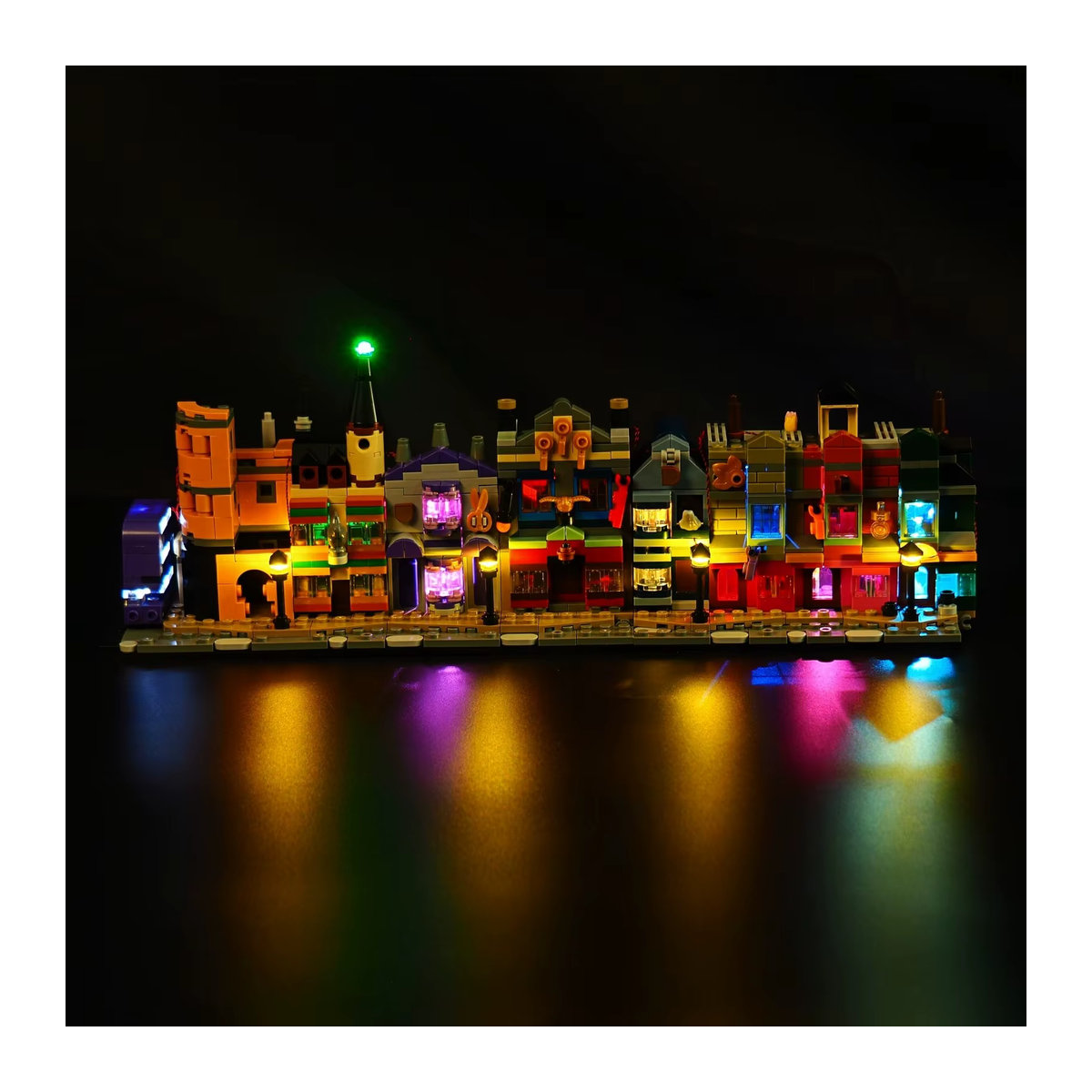 MAXCXT LED-Licht für LEGO 76444 Diagon Alley Zaubergeschäfte DIY dekorative Lampe, Bunt - Bild 2