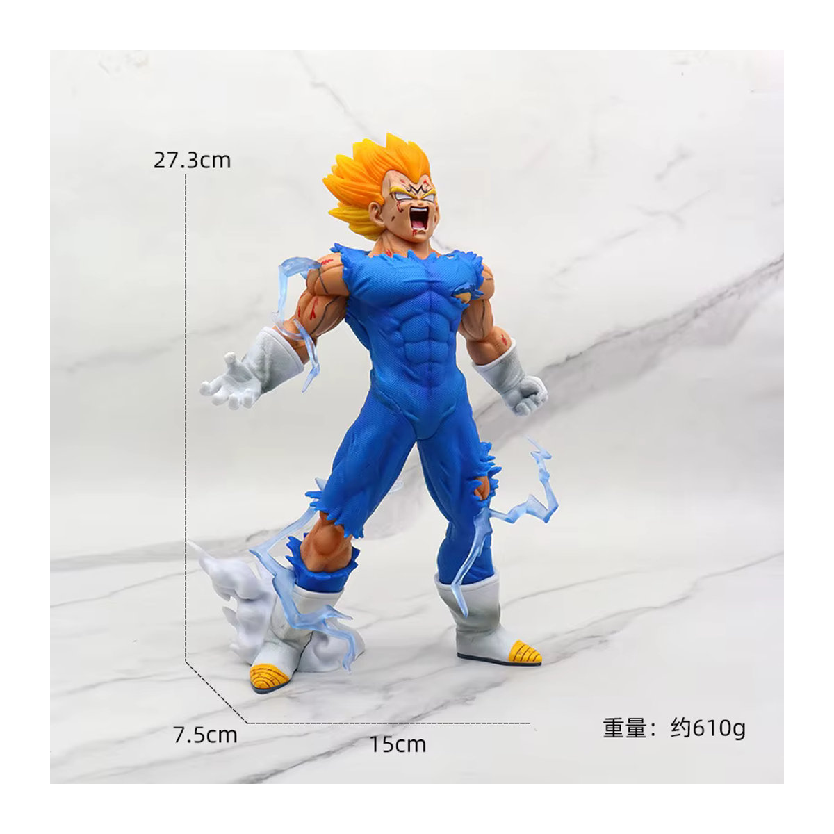 MAXIMATIC Dragon Ball Z Vegeta Super Saiyajin Son Majin Vegeta Figur, mehrfarbig, Höhe: 28 cm - Bild 2