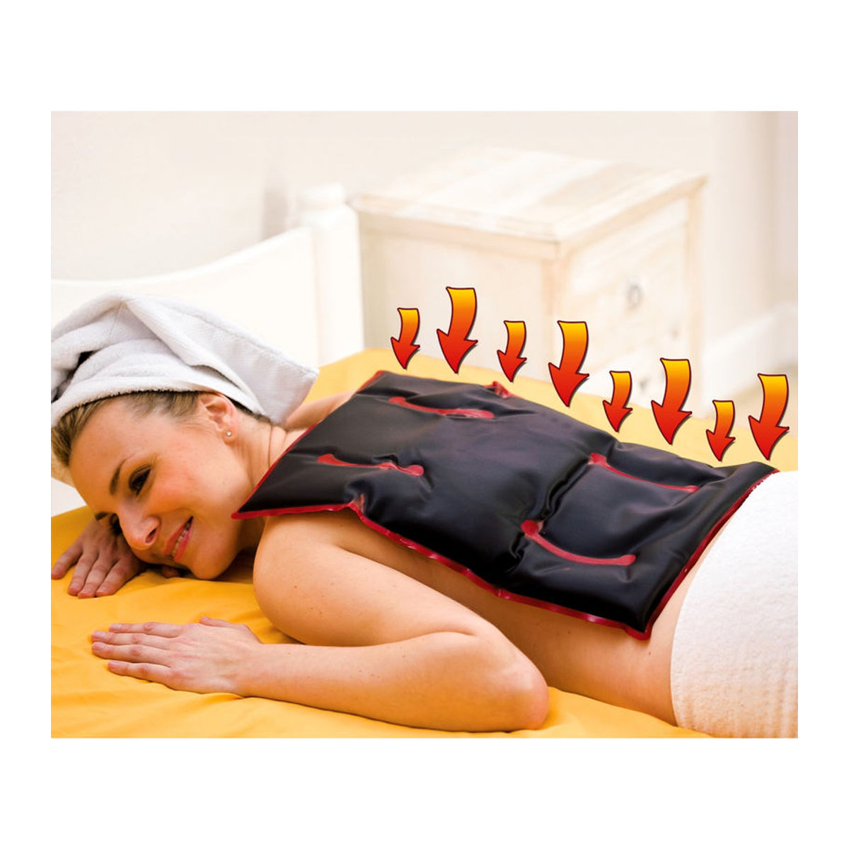 Maximex Moor-Kissen Oversized Lumbar Kissen in Rot und Schwarz mit Wärmefunktion - Bild 2