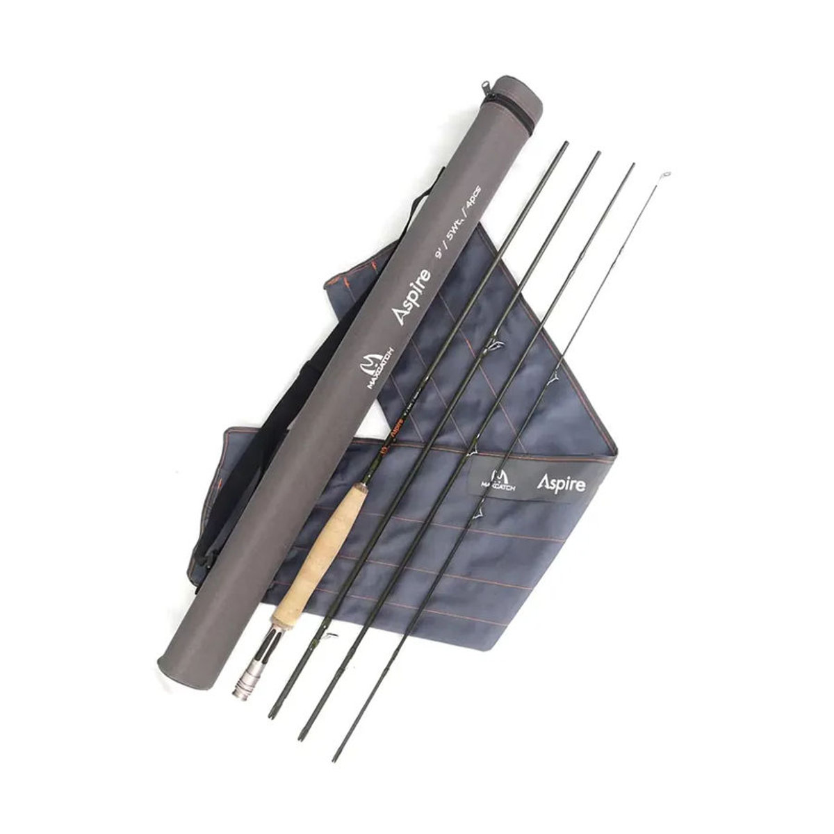 Maximumcatch Aspire Fliegenrute aus grüner Kohlefaser mit Röhrenetui, 9FT, 5/6/8WT, Fast Action, IM10 40T - Bild 5