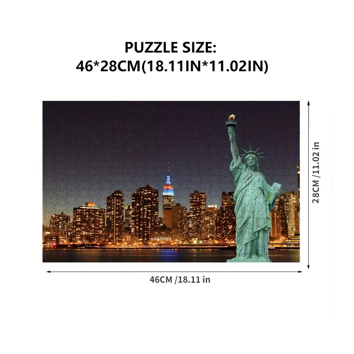 MaxRenard 500-teiliges Puzzle Freiheitsstatue für Erwachsene, mehrfarbig, rechteckig - Bild 2