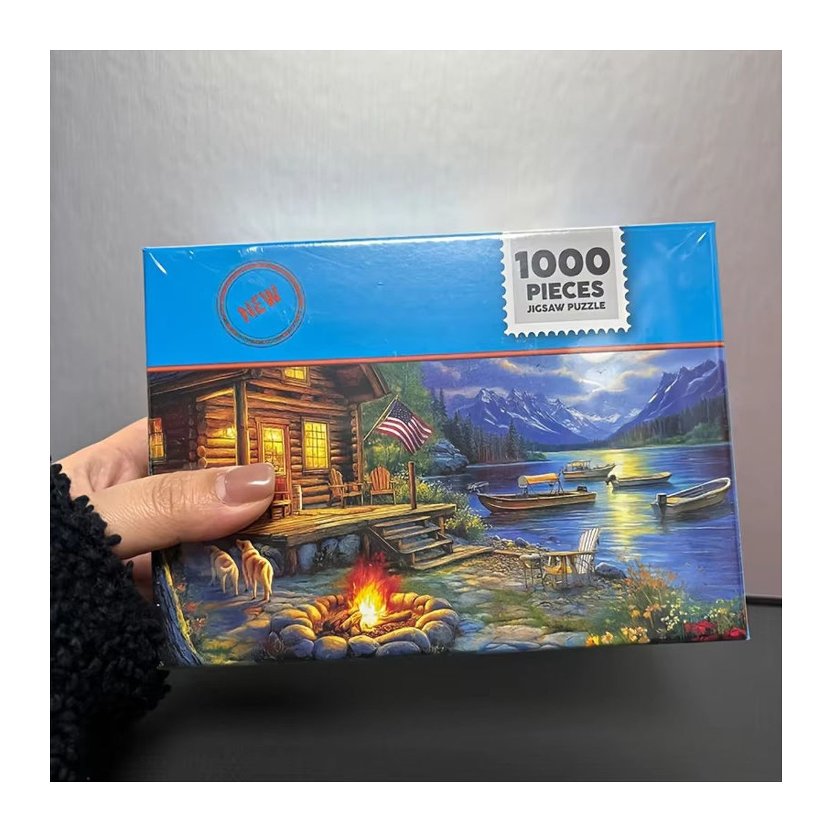 MaxRenard Puzzle für Erwachsene mit Landschaftsmotiv in Landhaus-Optik, 38 x 26 cm, Grau/Mehrfarbig - Bild 5