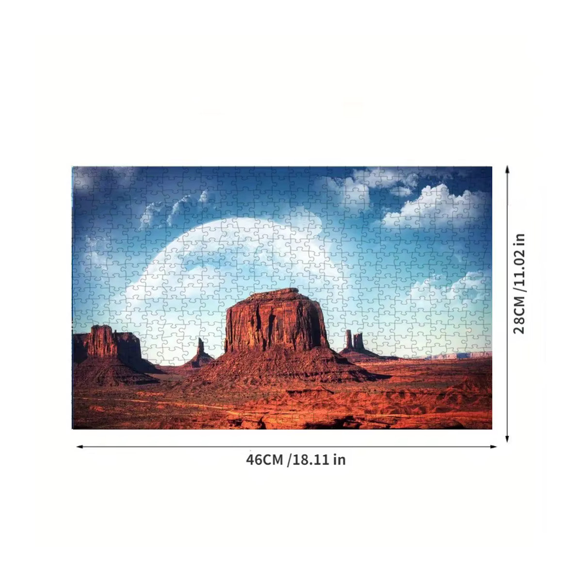 MaxRenard Puzzle für Erwachsene mit Malerei Denkmal Tal Motiv, 500 Teile, mehrfarbig, B: 46 cm, H: 28 cm - Bild 2