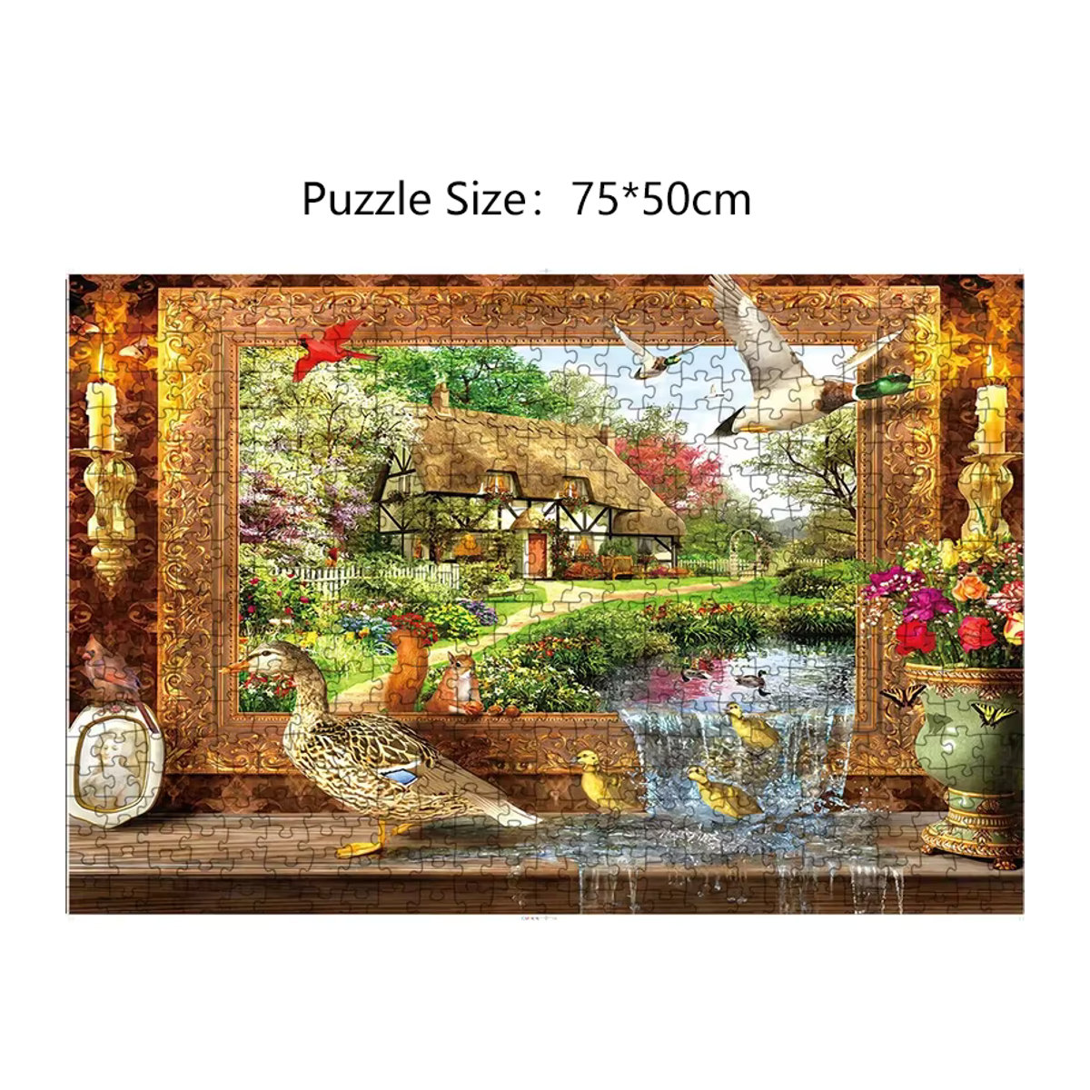 MaxRenard Puzzle für Erwachsene mit Teichtiermotiv, 1000 Teile, B: 75 cm, H: 50 cm, mehrfarbig - Bild 3