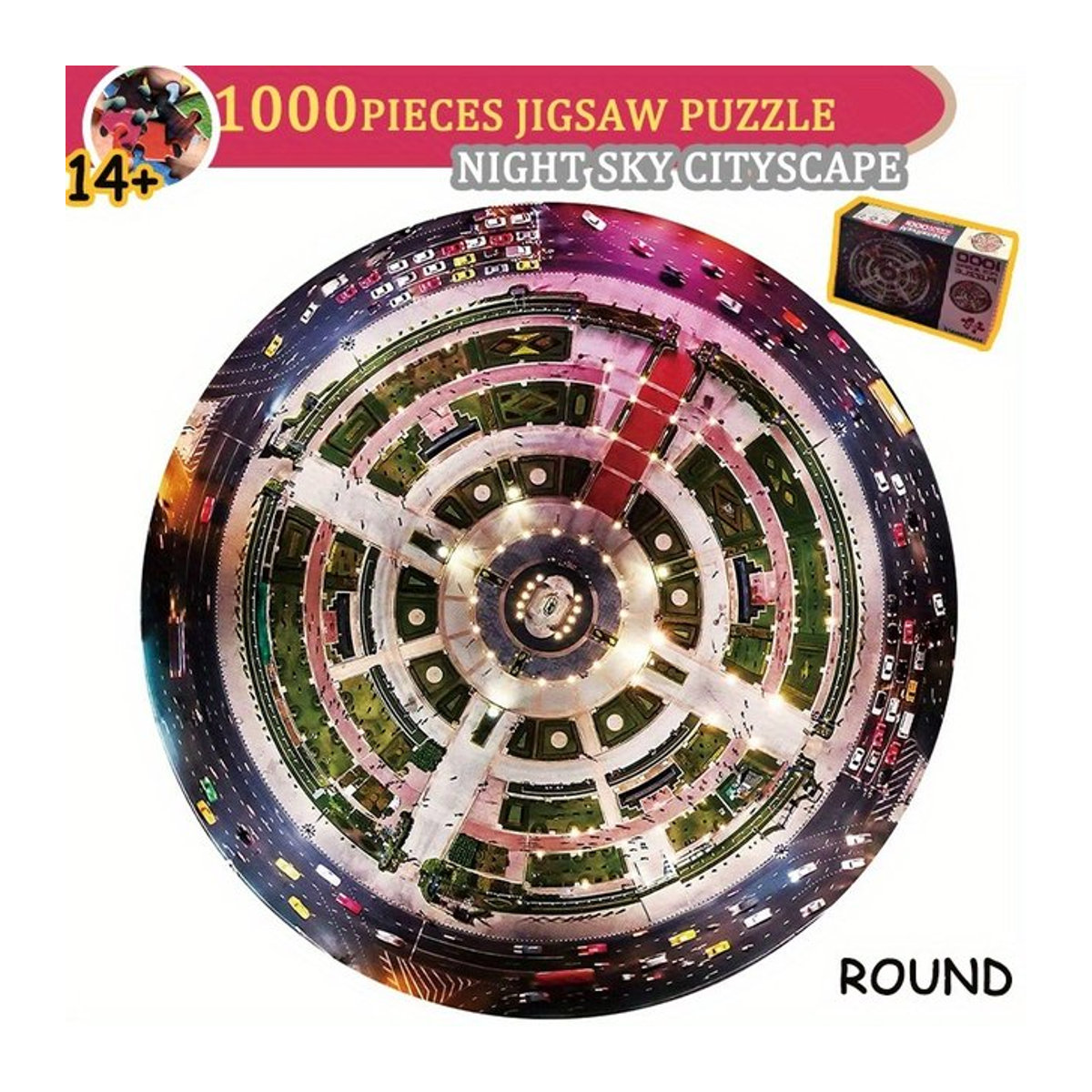 MaxRenard Puzzle Nachthimmel-Stadtbild für Erwachsene, 1000 Teile, mehrfarbig, B: 67 cm, H: 48 cm - Bild 1