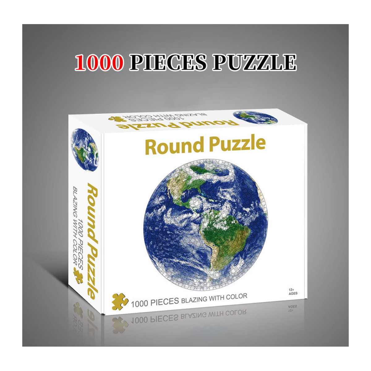 MaxRenard Rundes Puzzle Planet Serie für Erwachsene mit 1000 Teilen, Mehrfarbig, Durchmesser: 65 cm - Bild 2