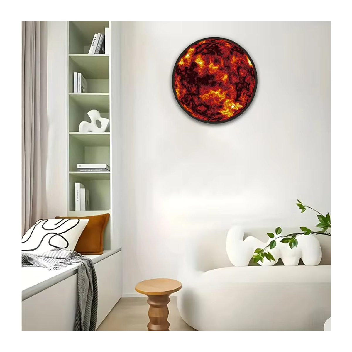MaxRenard Sonnenpuzzle aus Papier mit 1000 Teilen, kreisförmiges Motiv Goldener Himmel, Durchmesser: 65 cm, Mehrfarbig - Bild 3
