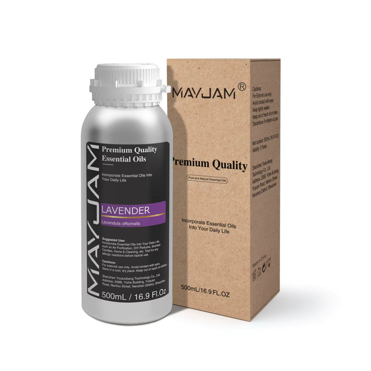 MAYJAM Ätherische Öle Set Citrus mit 500 ml für Aroma-Luftbefeuchter und Diffusor in Orange und Silber - Bild 1