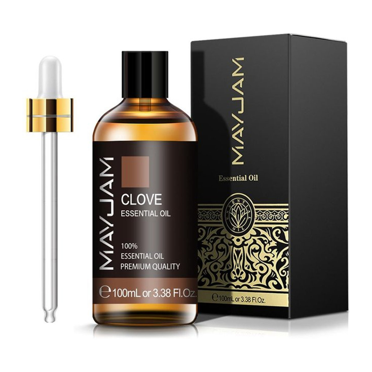 MAYJAM Ätherisches Öl Set mit Lavendel, Eukalyptus, Zimt, Teebaum und Nelke, 100 ml - Bild 1