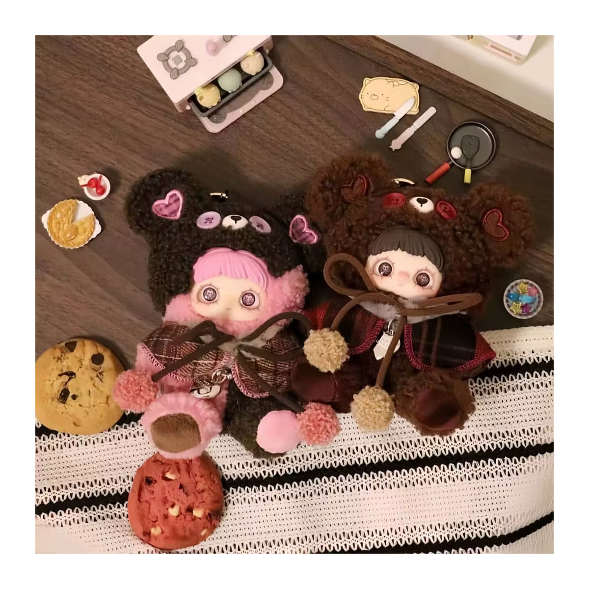 Maymei Tiny Bear Cookie Serie Blind Box Mystery Box mit mehrfarbigen Anime-Figuren als Desktop-Ornament - Bild 2