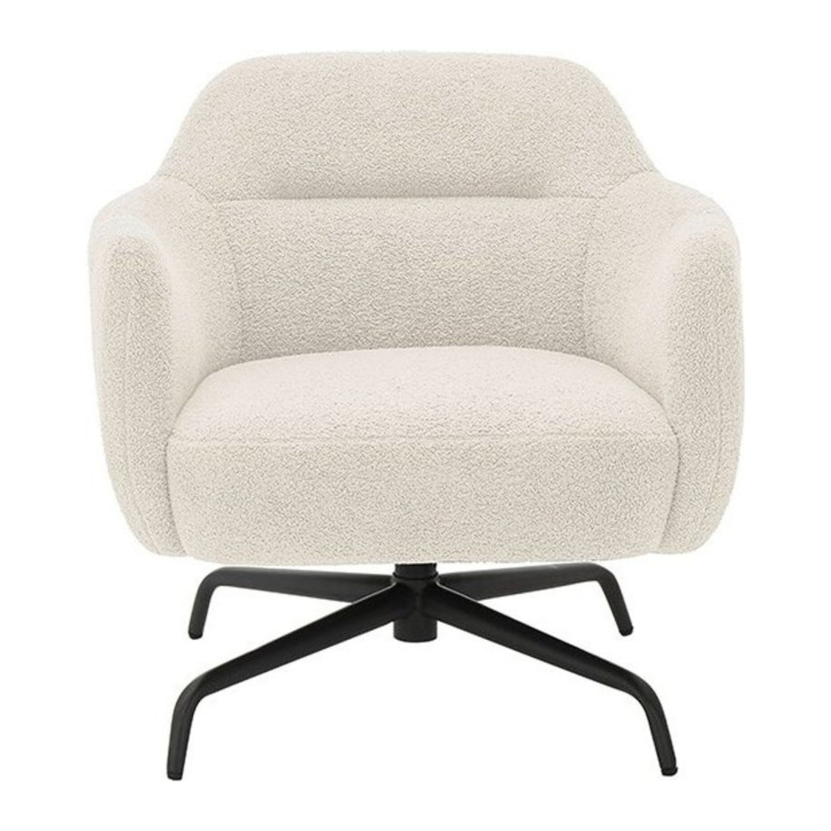 MCA Furniture iNNoSeat by MCA + TAJO Drehstuhl mit Armlehnen in Beige und Schwarz aus Polyester und Bouclé - Bild 1