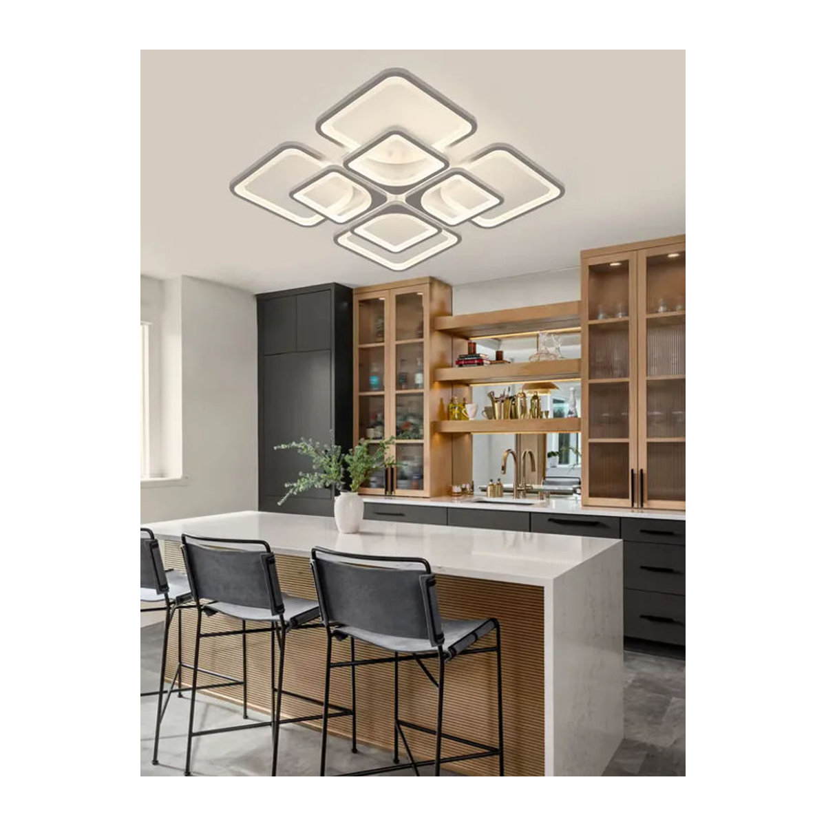 Mckalen Moderne LED-Deckenleuchte in Weiß mit Fernbedienung, 133 W, Dimmbar und Mehrfarbig - Bild 4