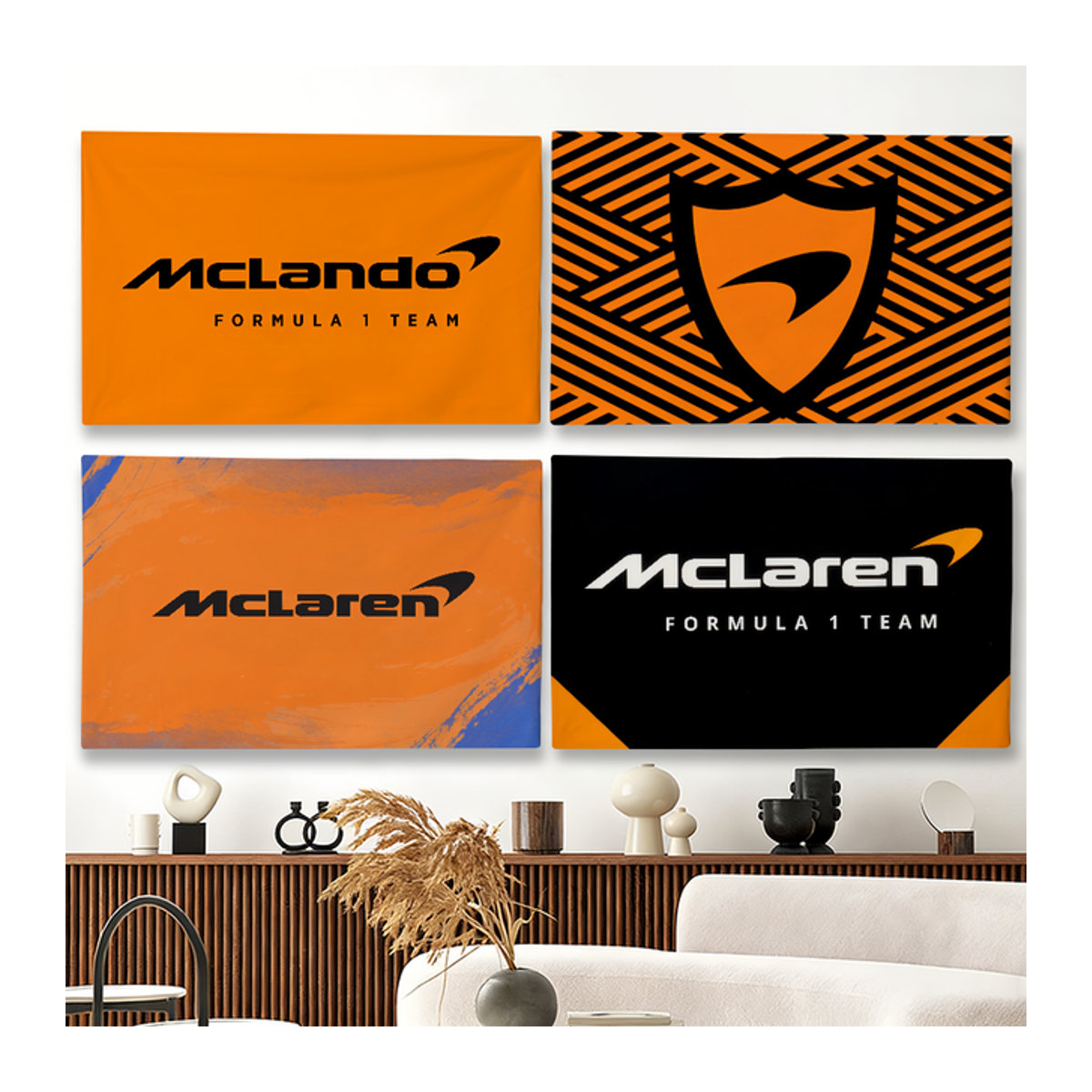 McLaren Wandbanner aus Textil, mehrfarbig, rechteckig, B: 60 cm, H: 40 cm - Bild 1