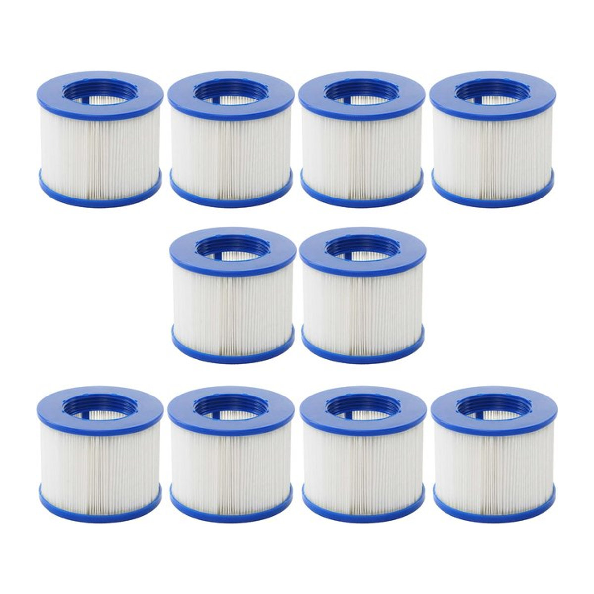 MCW Ersatzfilter-Set für Whirlpool MCW-E32, 10 Stück Lamellenfilter-Kartuschen als Zubehör - Bild 1