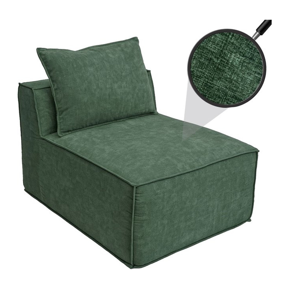 MCW Loungesessel Polstersessel Mittelteil für Sofa MCW-O54 in Grün, B/T/H: 63 x 75 x 97 cm - Bild 1