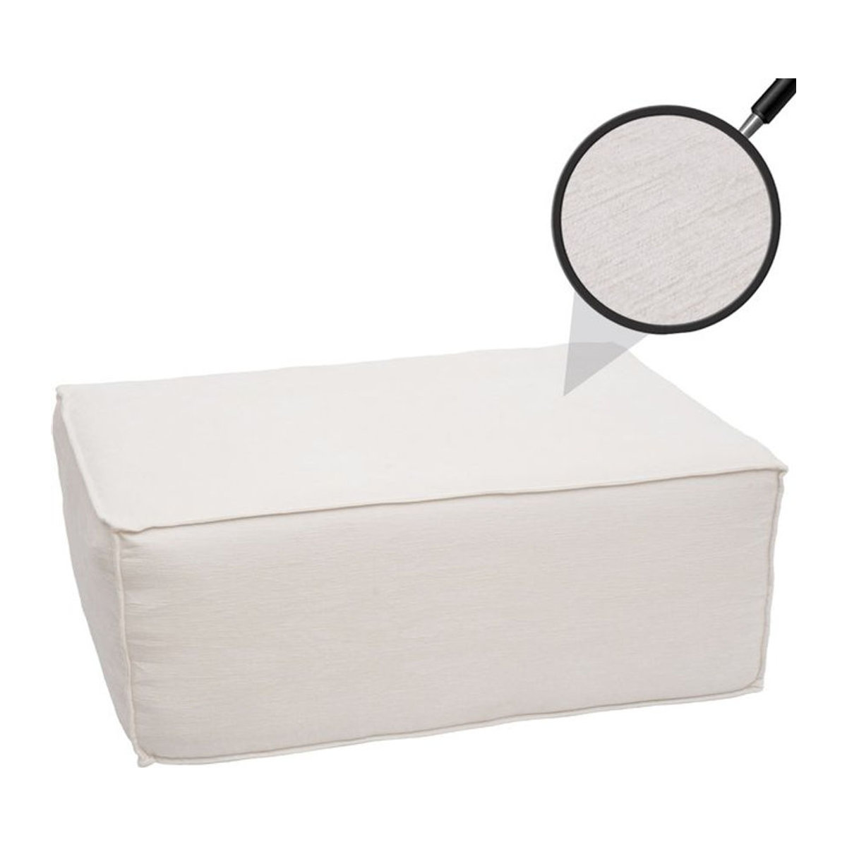 MCW Polsterhocker Ottomane als Fußablage und Recamiere für Sofa, Farbe: Beige, Material: Stoff, B/T/H: 97 x 38 x 70 cm - Bild 1