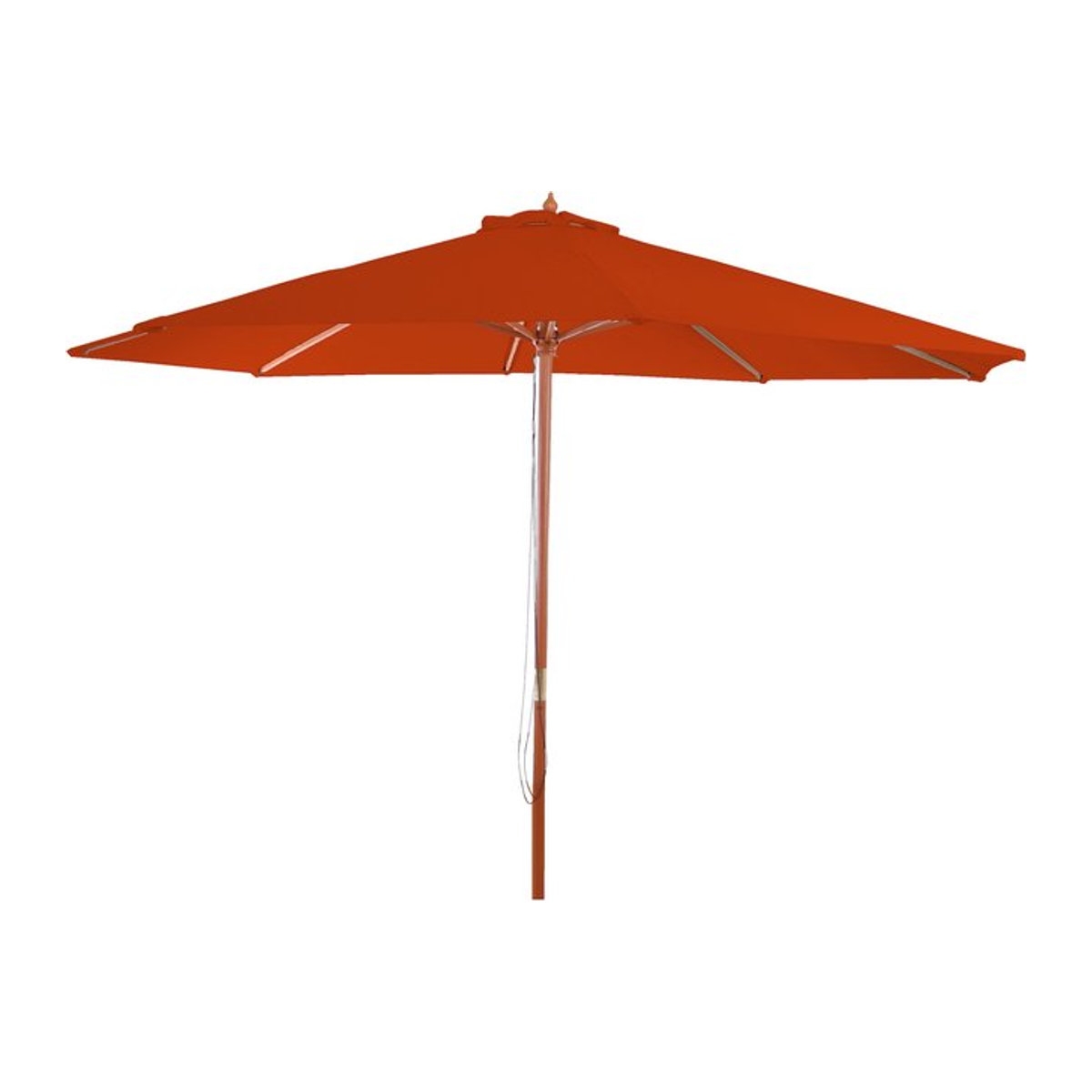 MCW Sonnenschirm Lissabon Marktschirm aus Holz und Polyester in Terracotta, Durchmesser: 3,5 m - Bild 1