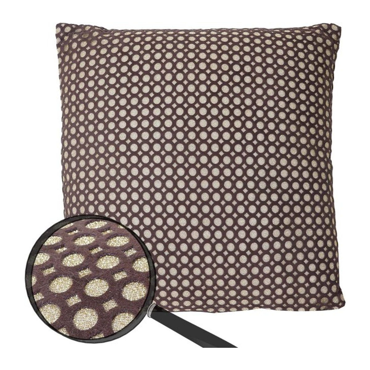 MCW Zierkissen in Gold und Braun mit Glanz-Effekt und Füllung, B/T/H: 40 x 40 x 40 cm - Bild 1