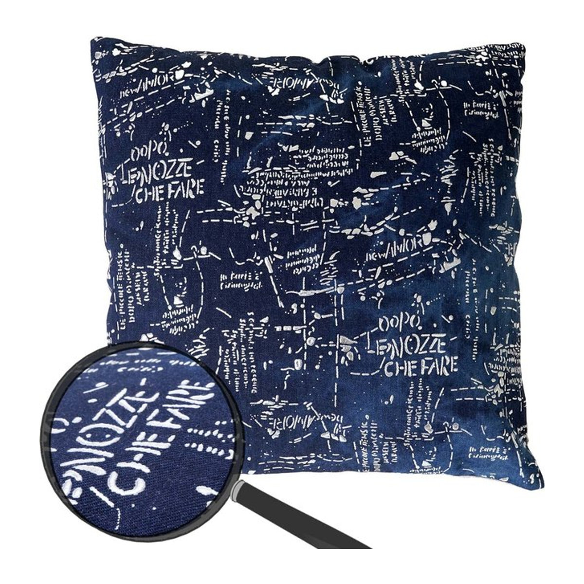 MCW Zierkissen Schrift mit Füllung in Blau mit Glanz-Effekt, B/B/H: 45 x 45 x 45 cm - Bild 1